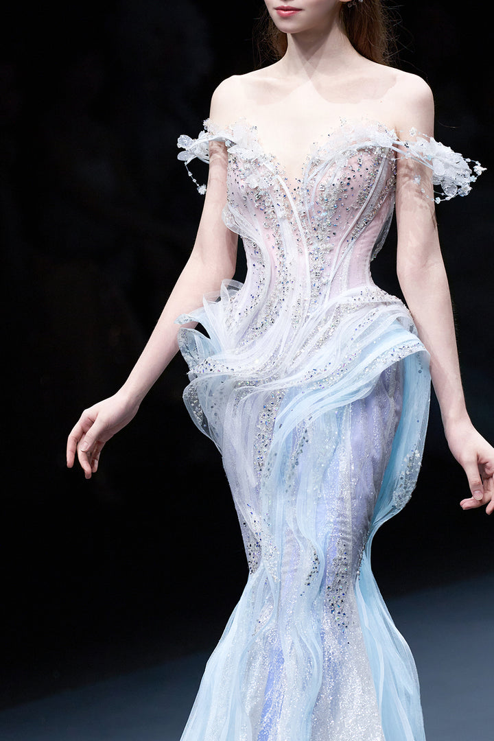 Sparkling Off-The-Shoulder Mermaid Dress