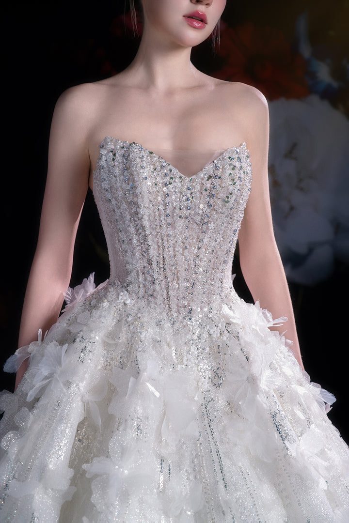 3D Floral A-Line Dress