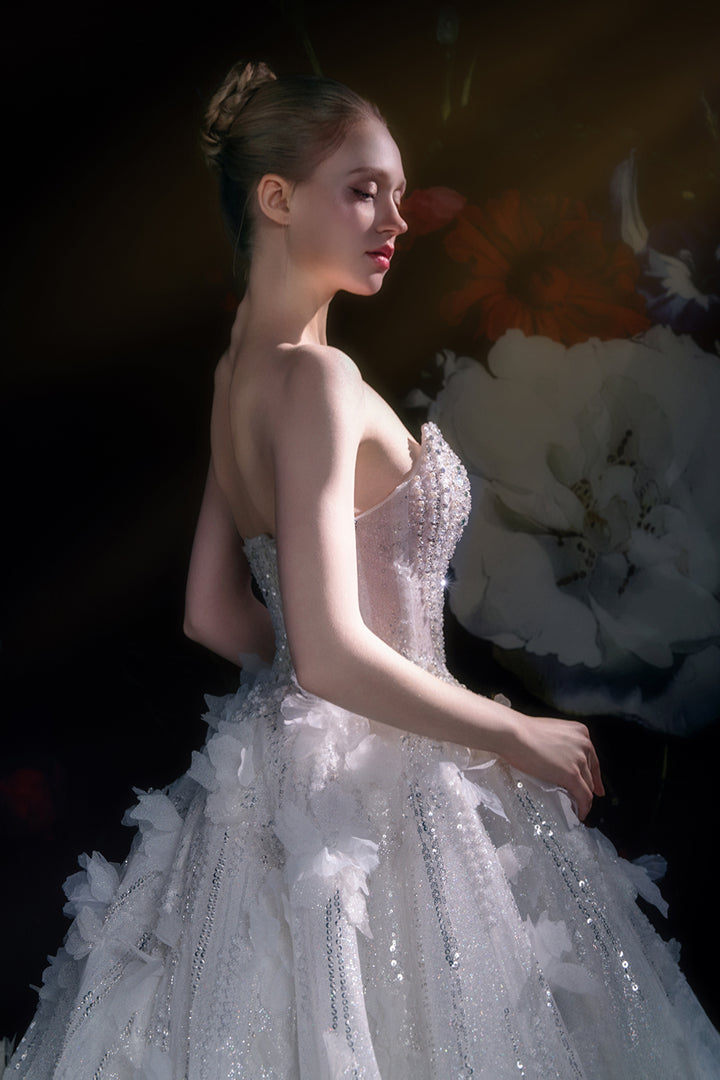 3D Floral A-Line Dress