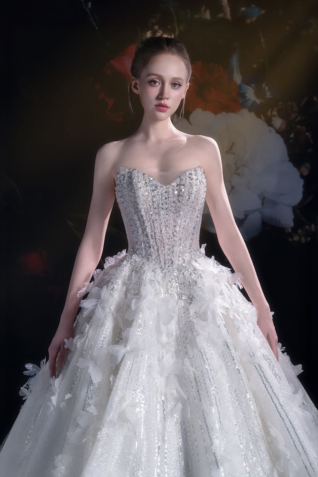 3D Floral A-Line Dress