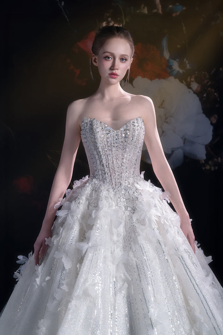 3D Floral A-Line Dress