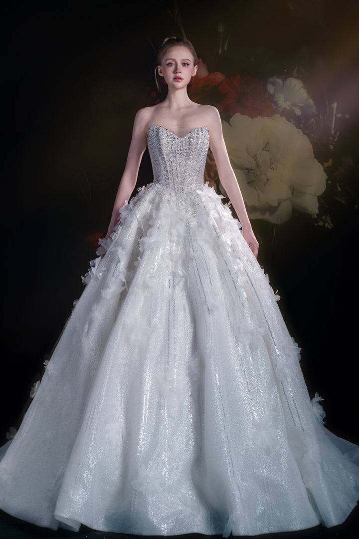 3D Floral A-Line Dress