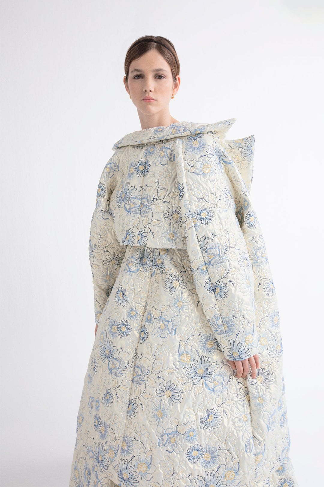 Jacquard Oversized Floral Coat