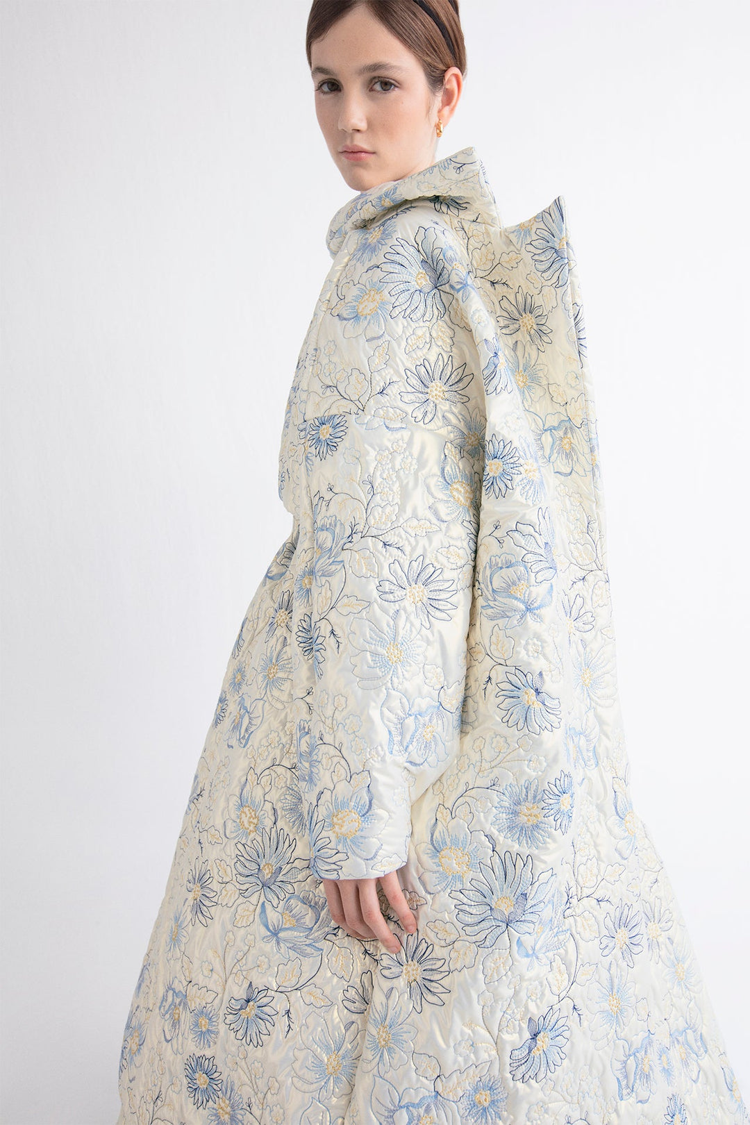 Jacquard Oversized Floral Coat