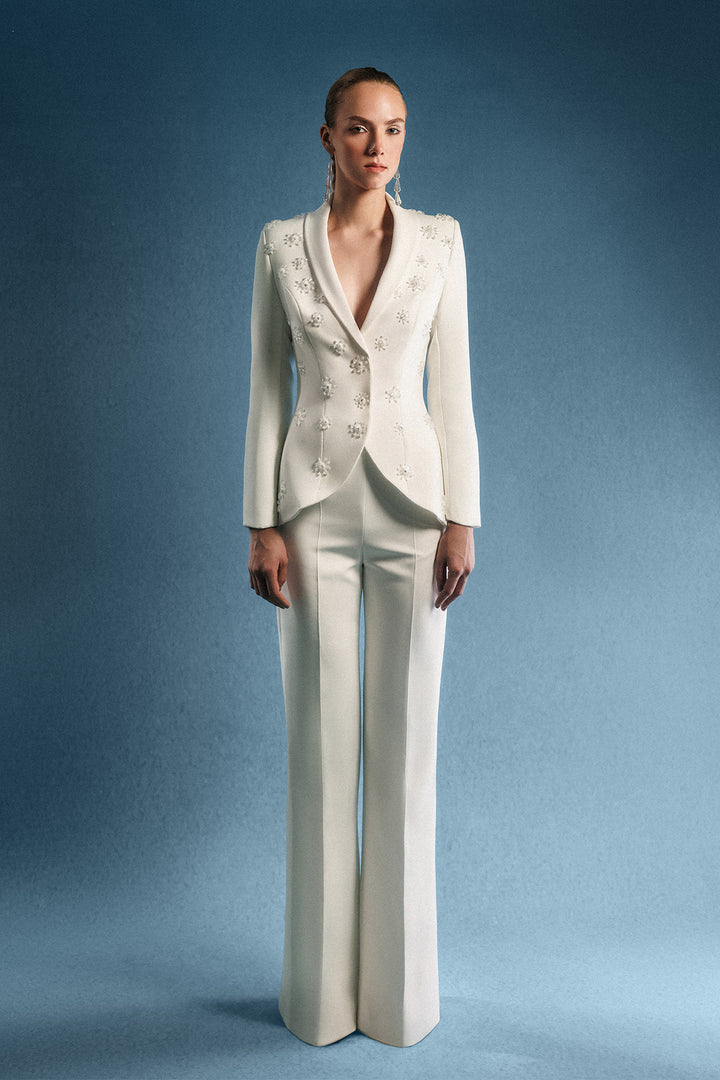 Beaded Crepe Suit