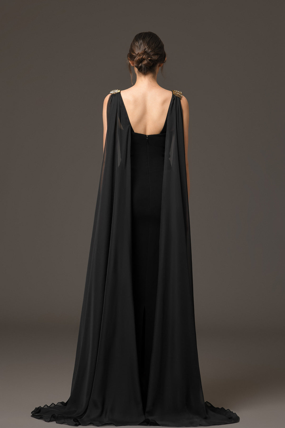 Long Dress with Embroidery and Beads