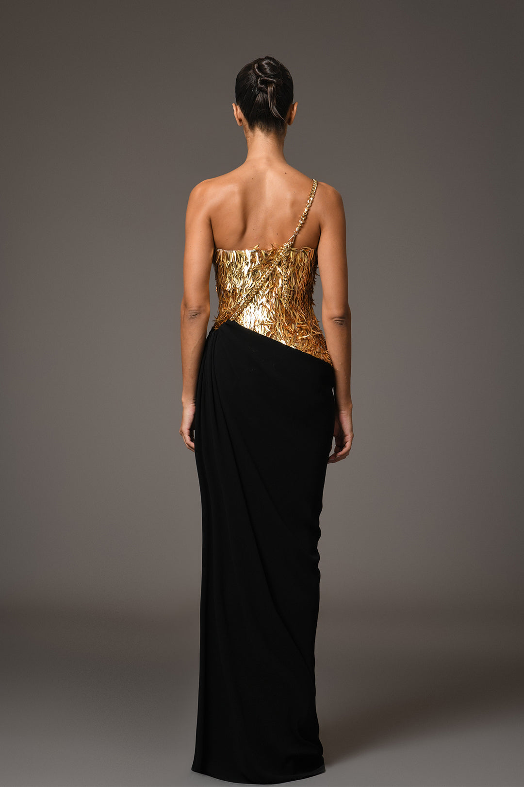 Strapless Long Dress with Embroidery