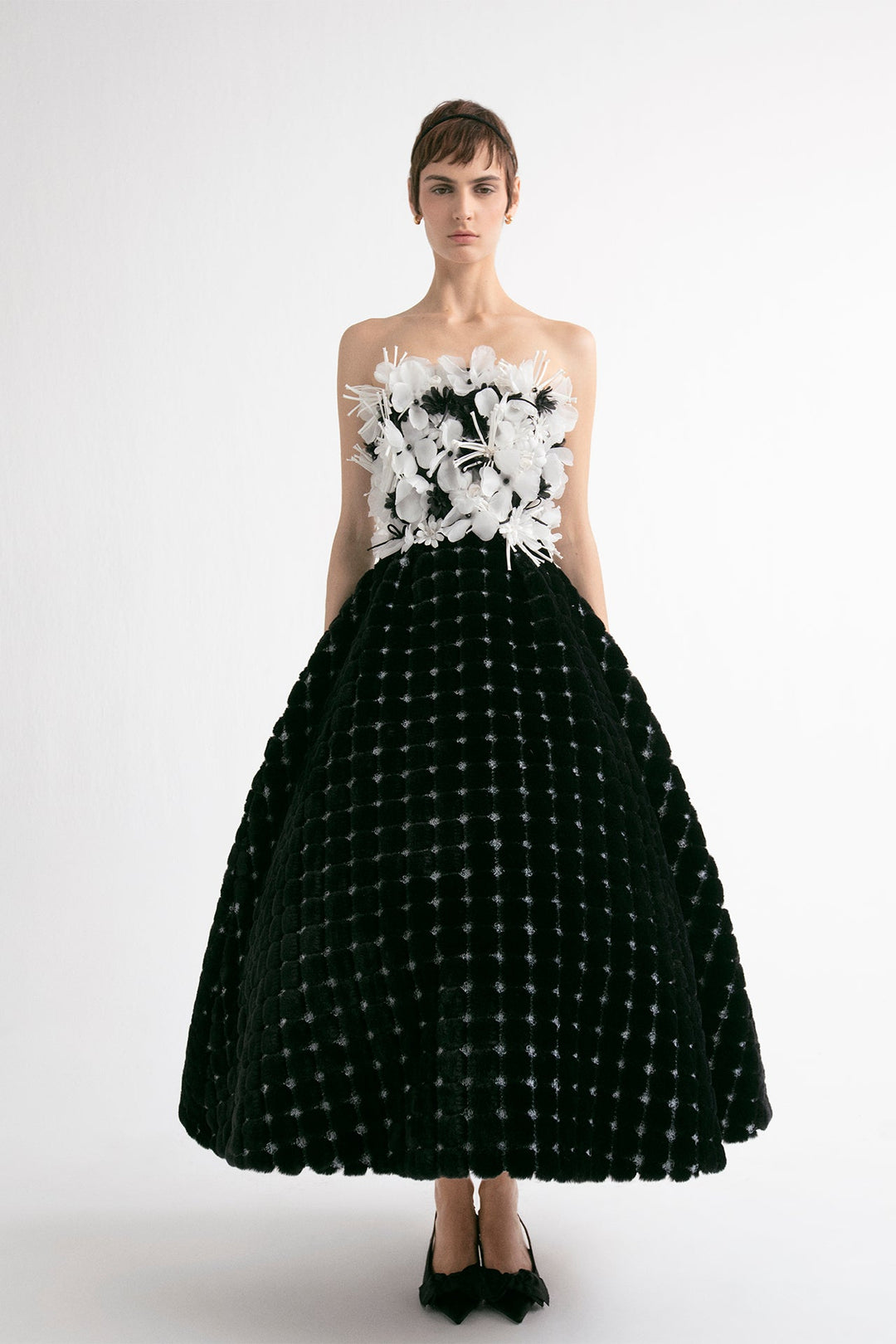 princess dress midi MillyBridal Puffy Ball Gown/Princess Satin V-neck Midi Dress