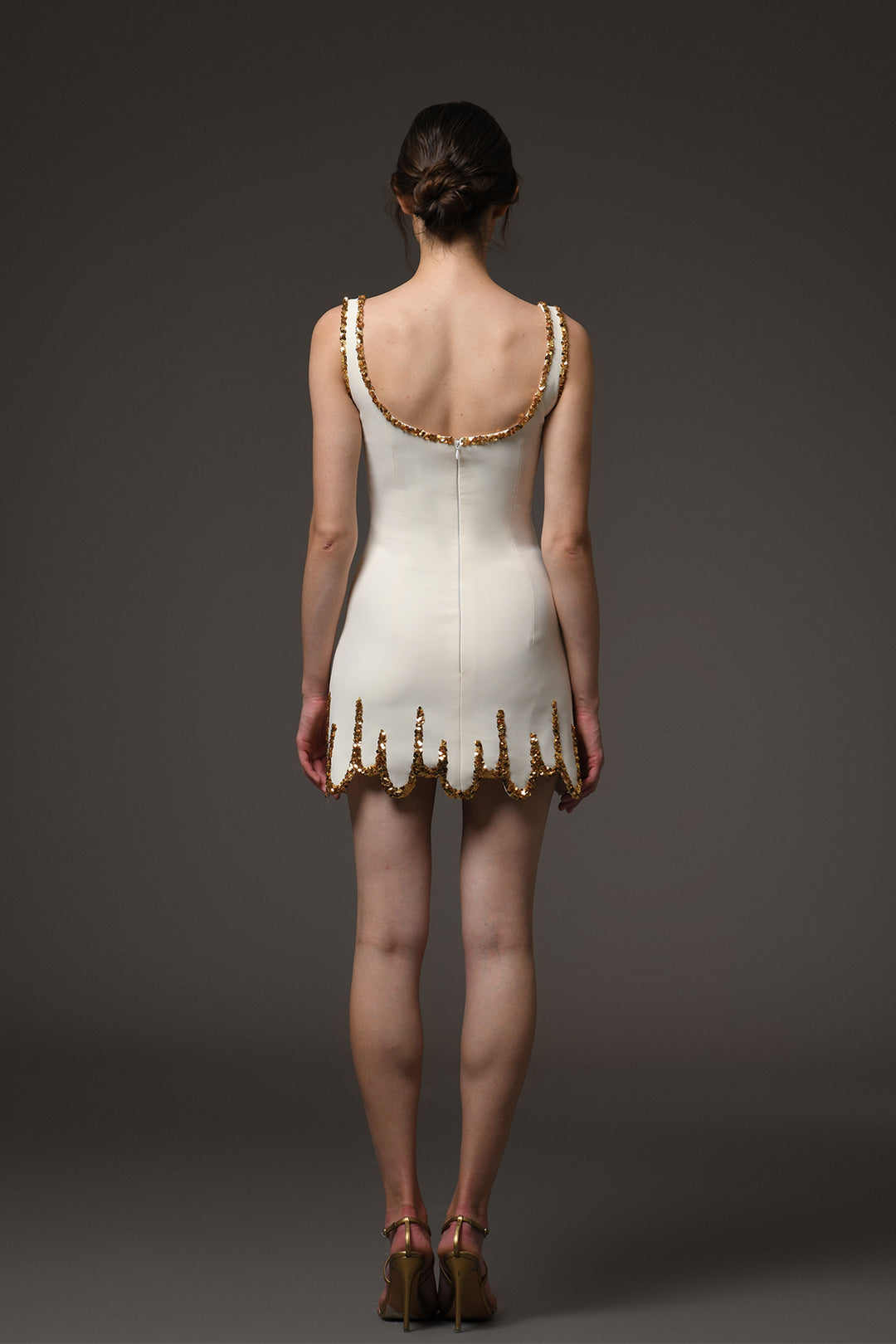 Mini Dress with Embroidery Detailing