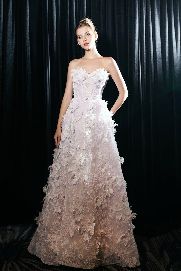 Strapless Silhouette Bodice with A-Line Dress