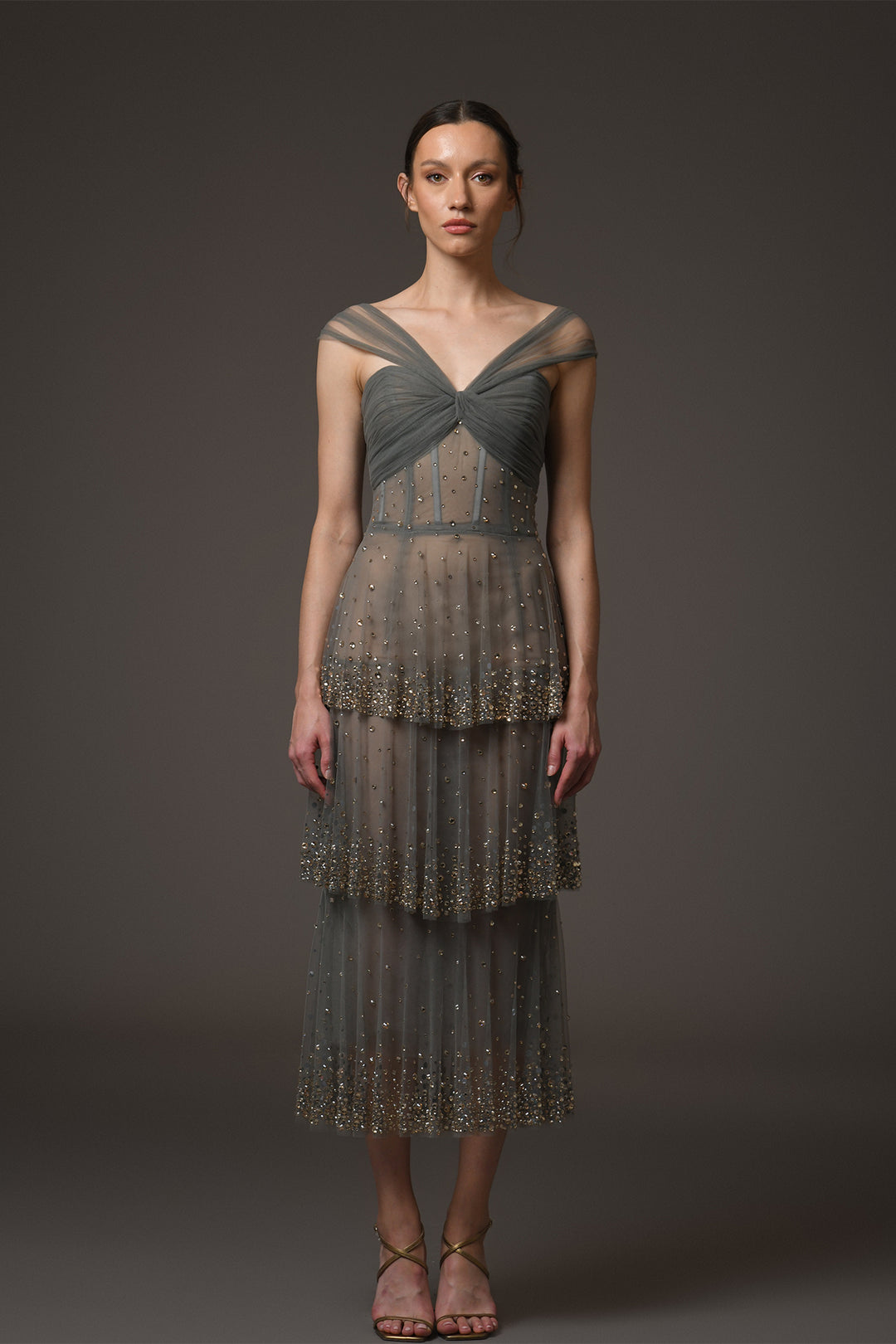 Layered Tulle Dress Grey / US 16 Layered Tulle Dress Grey / US 16