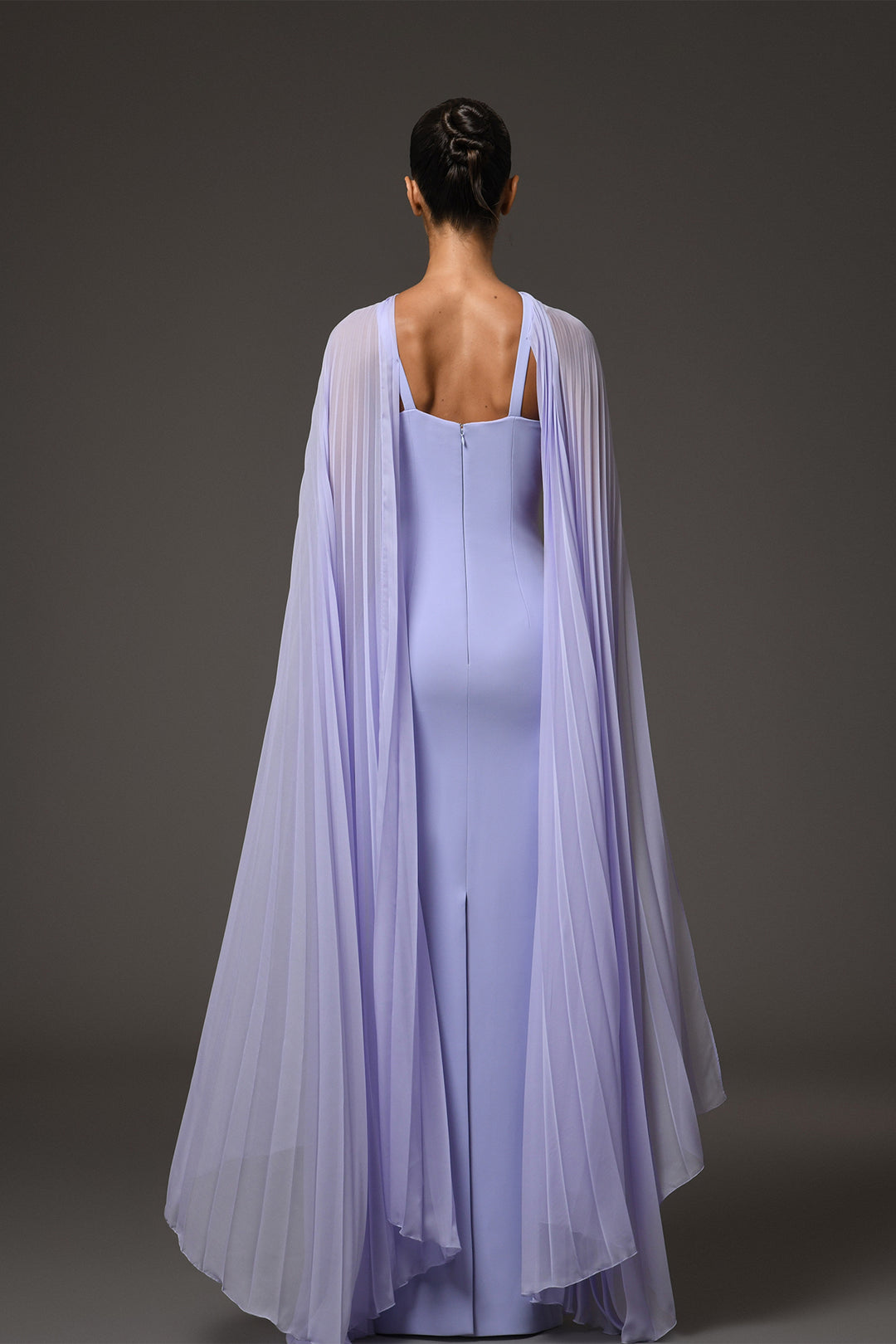 Long Dress with Plissé and Cutout