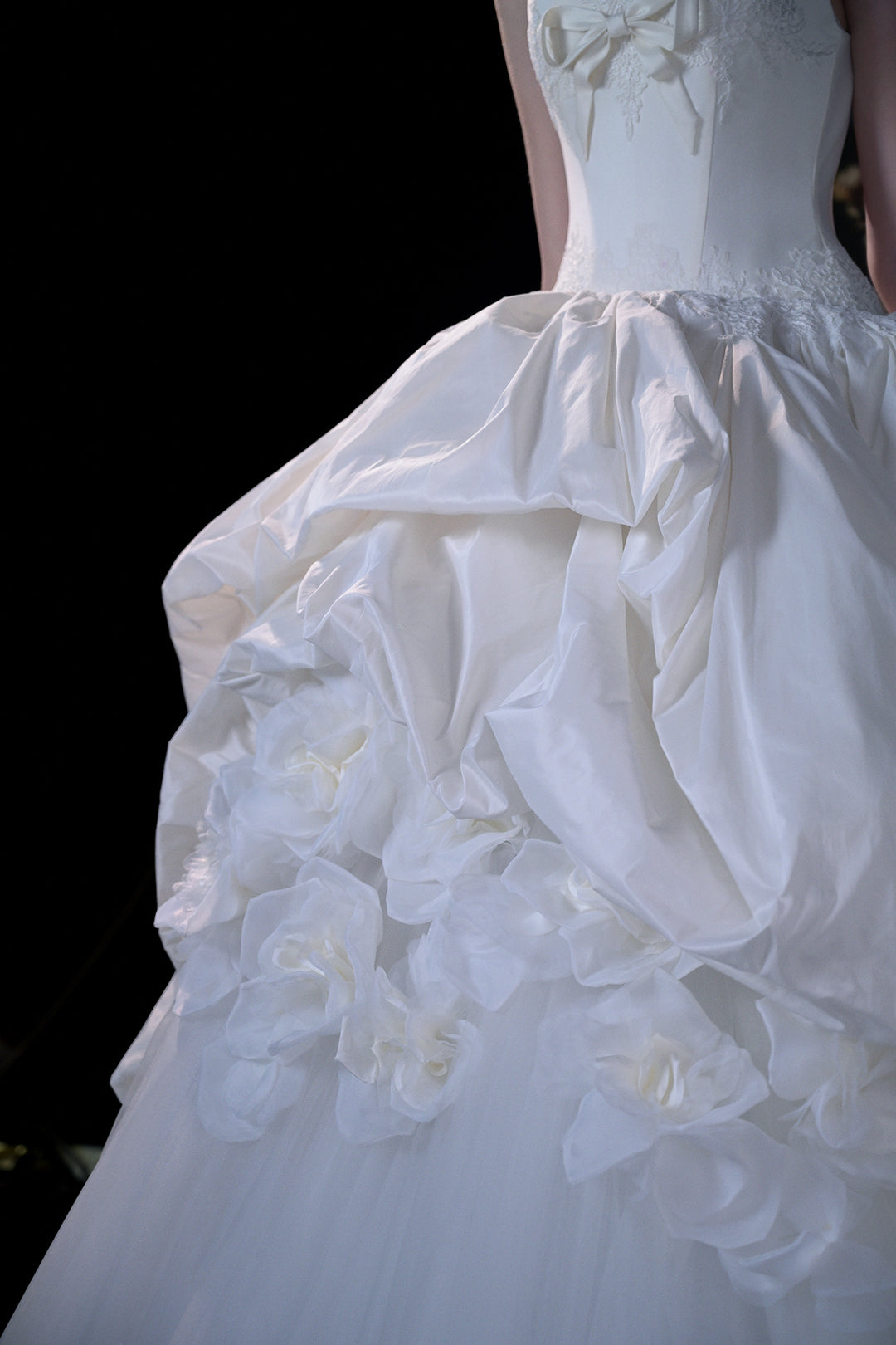 Strapless A-Line Dress with Layered Skirt