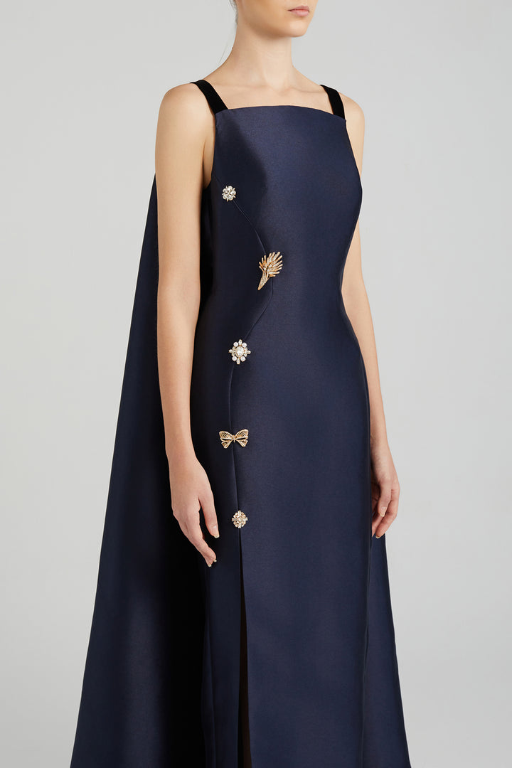 Archival Dress with Cape