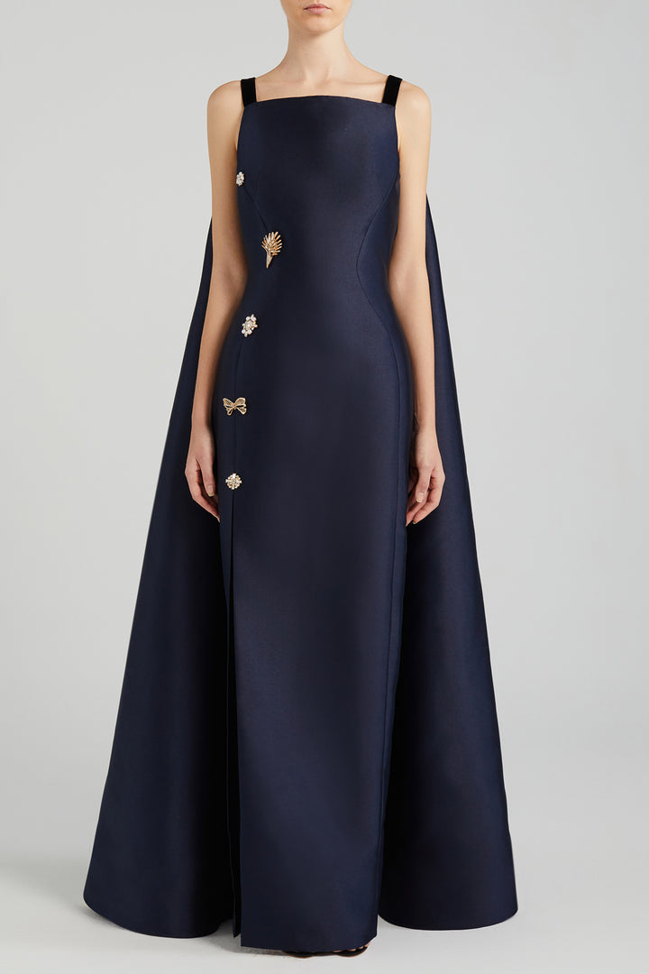 Archival Dress with Cape