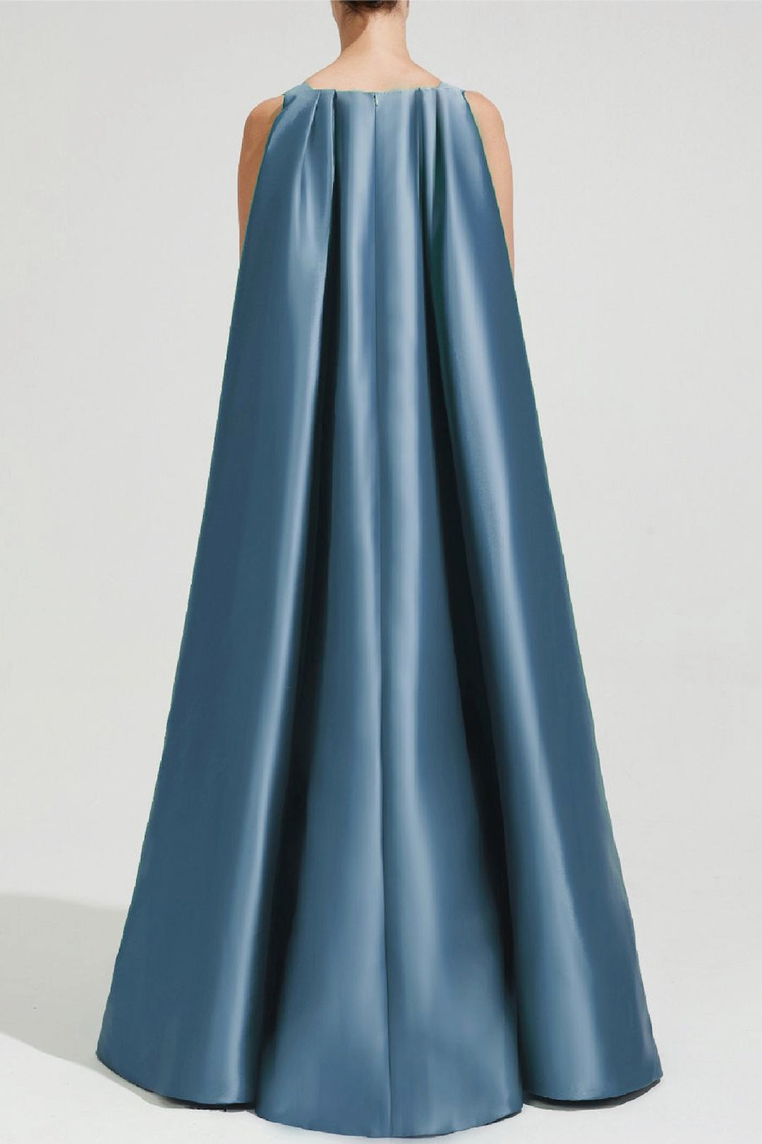 Taffeta Net Poofy Cape Dress