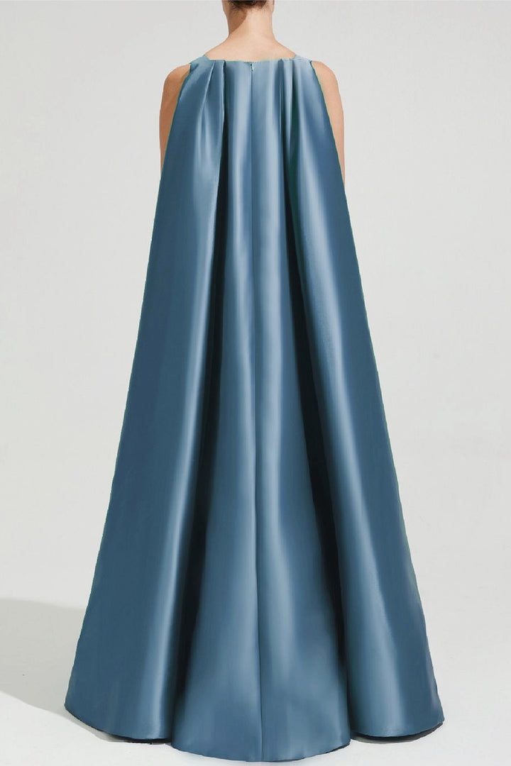 Taffeta Net Poofy Cape Dress