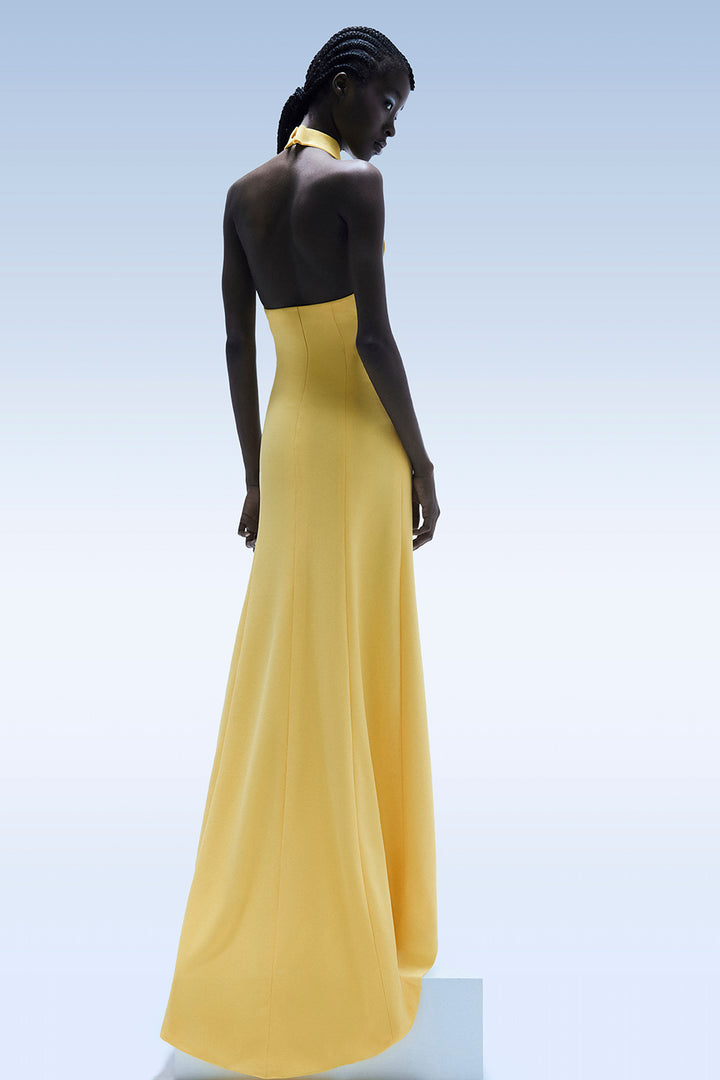 Halter-Neck with High-Slit Dress