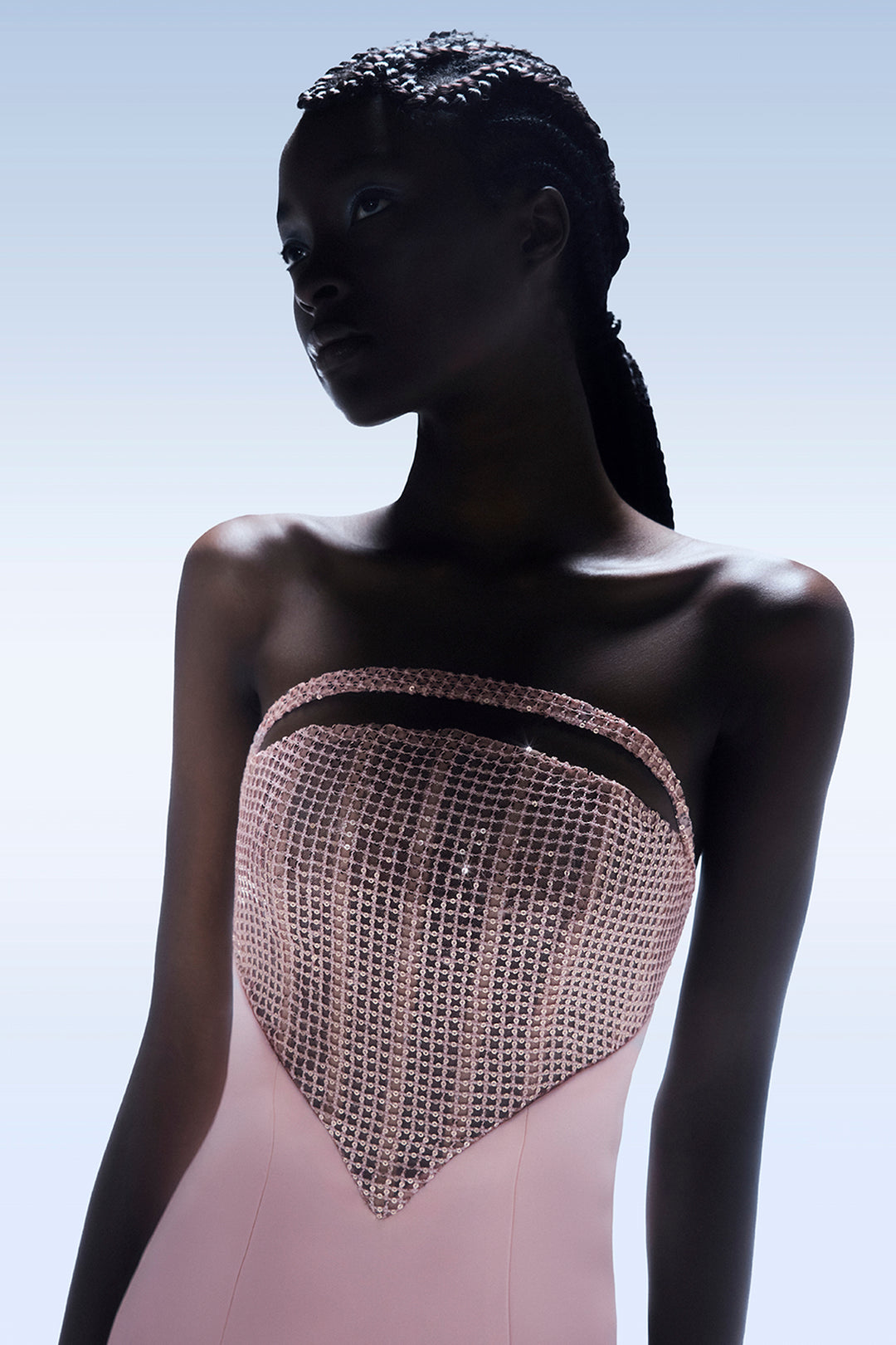 Strapless with Embellished and Column Dress