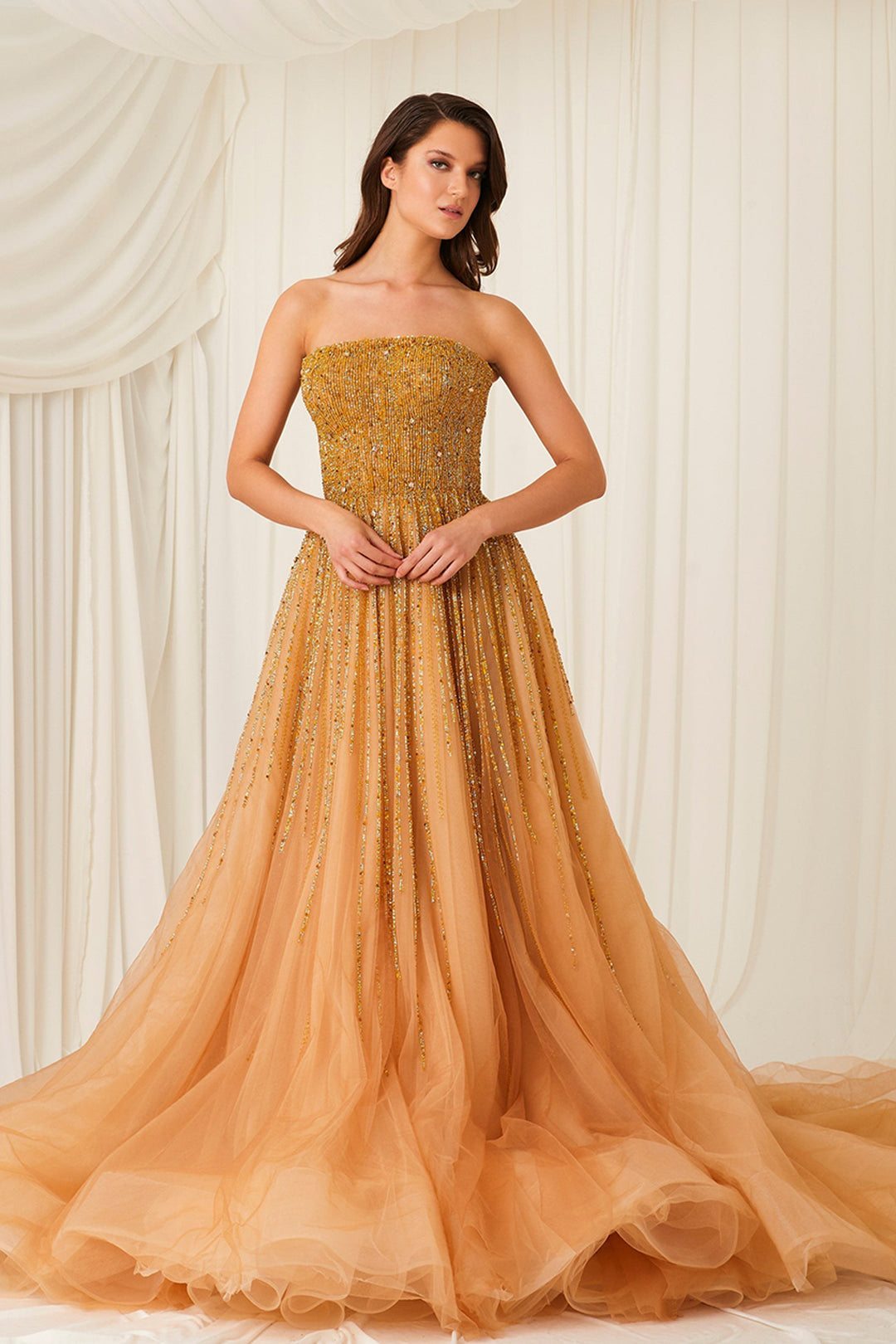 A-line with Cape-Like Sleeves