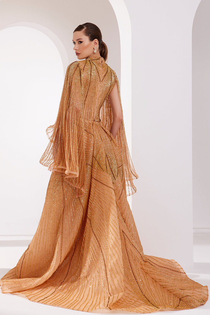 Long Dress with Detachable Tail