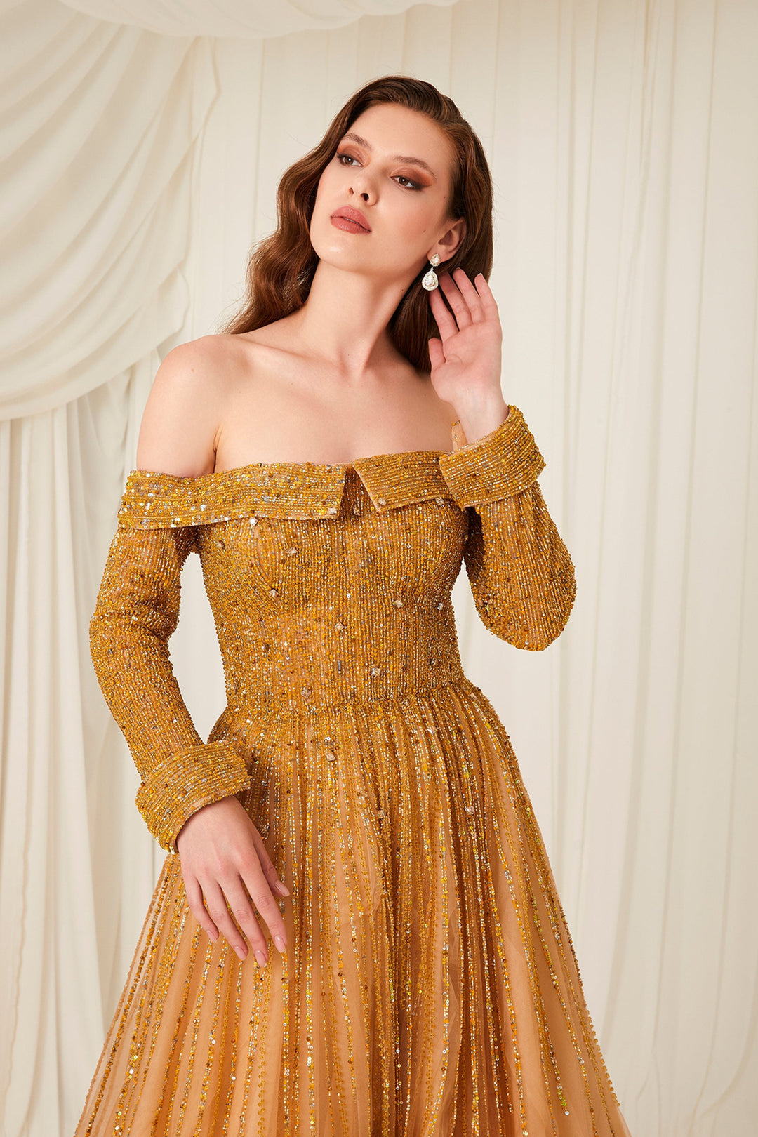 Beaded Strapless Dress