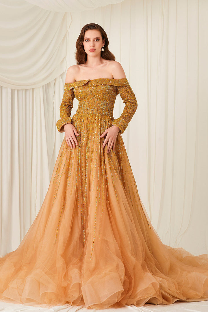 Beaded Strapless Dress