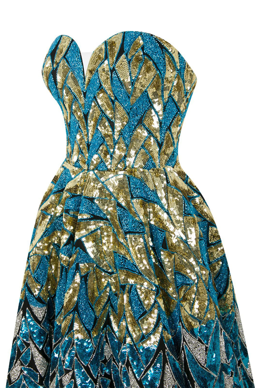 Beaded Corseted A-line Dress