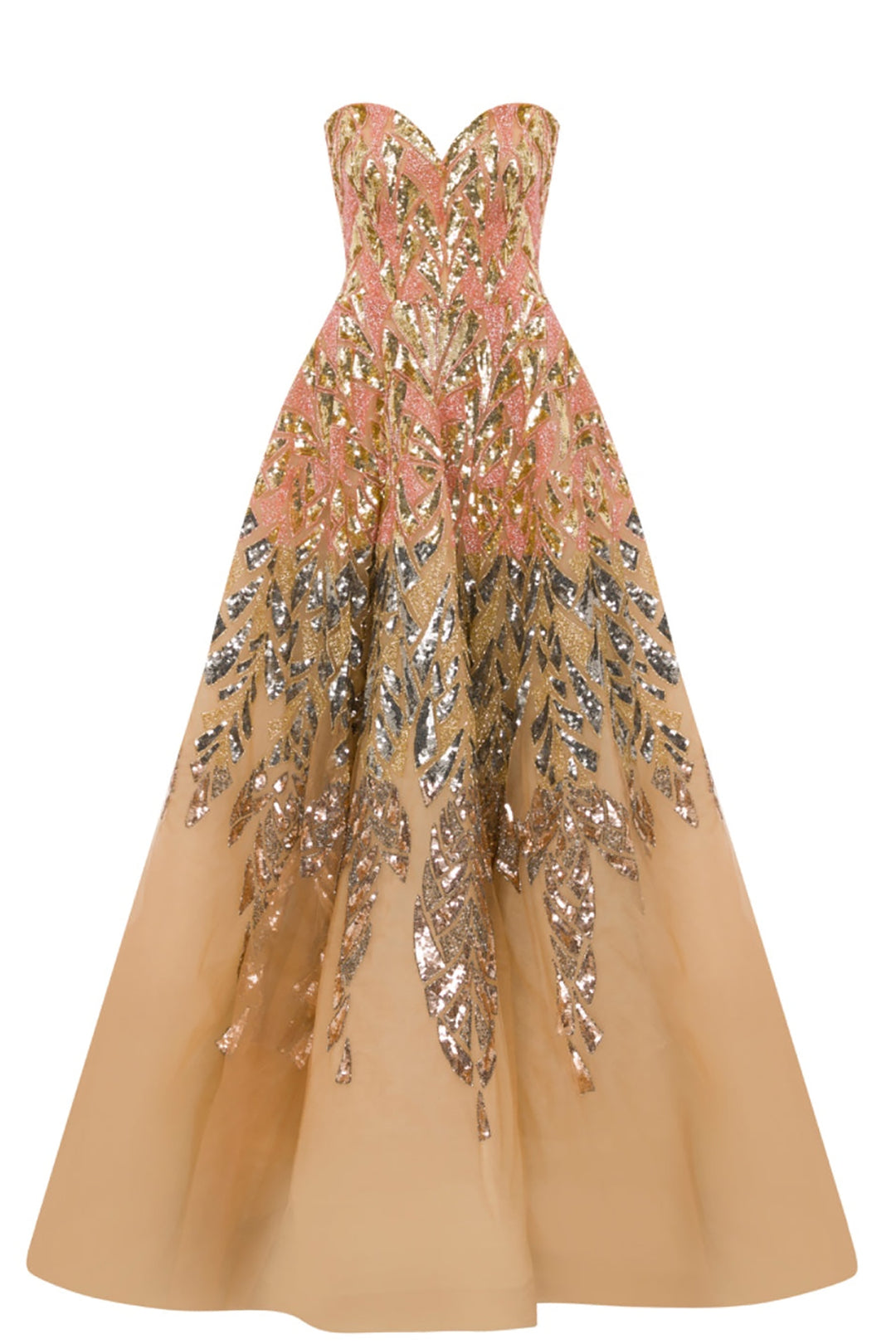 Beaded Corseted A-line Dress