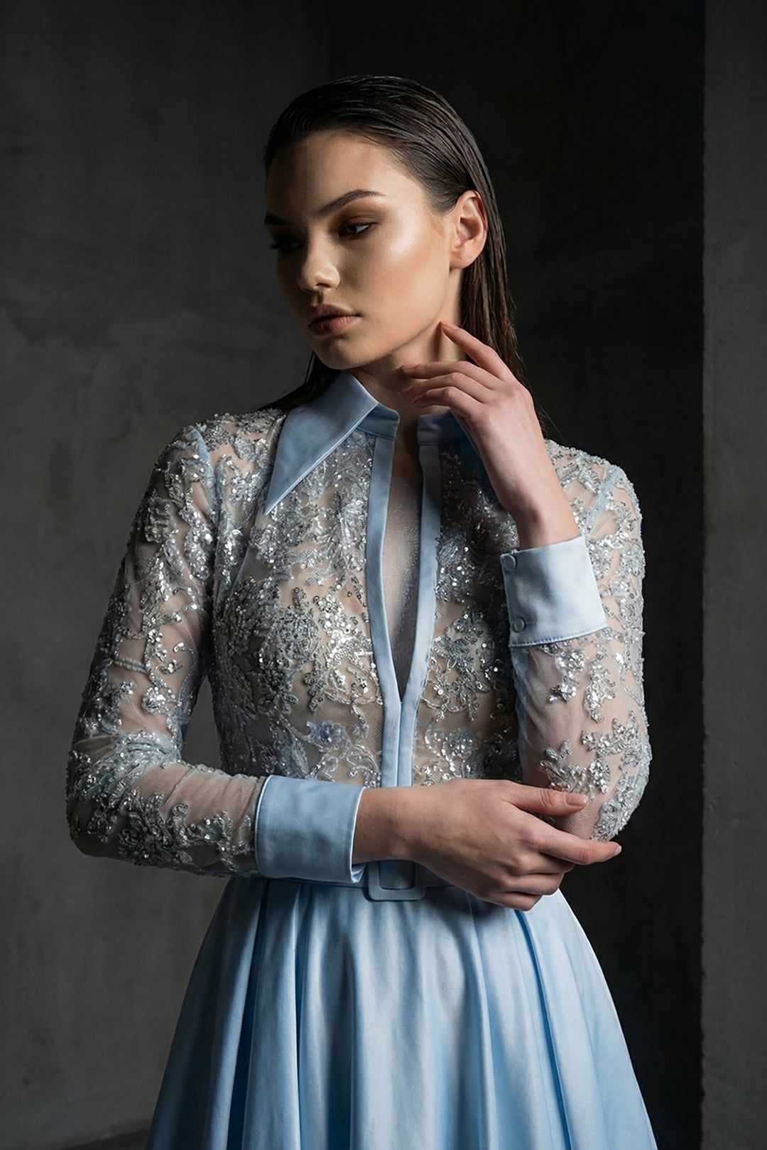 A-Line Full Skirt with A Cinched Waist