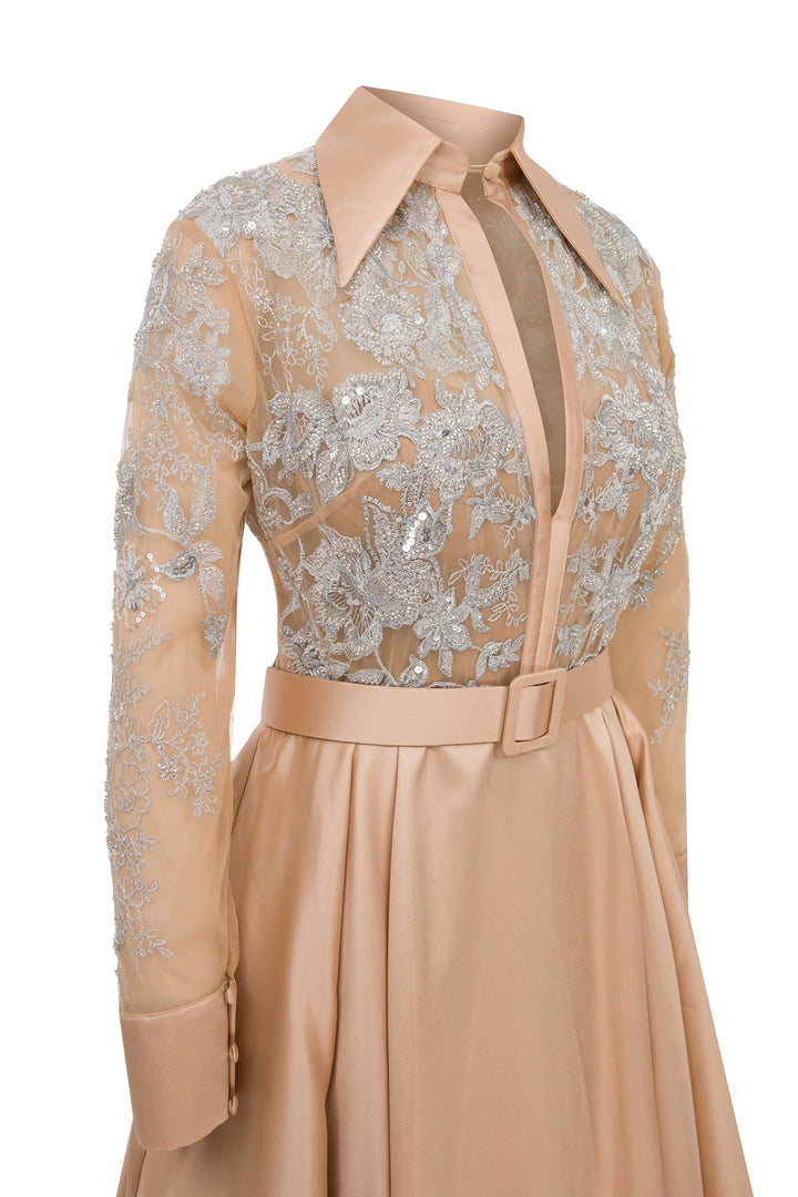 A-Line Full Skirt with A Cinched Waist