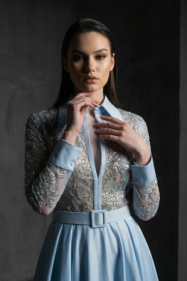 A-Line Full Skirt with A Cinched Waist