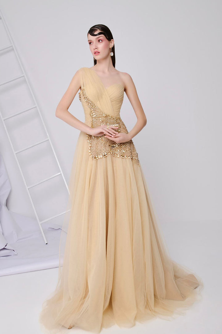 Tulle Dress With Beading and Corset