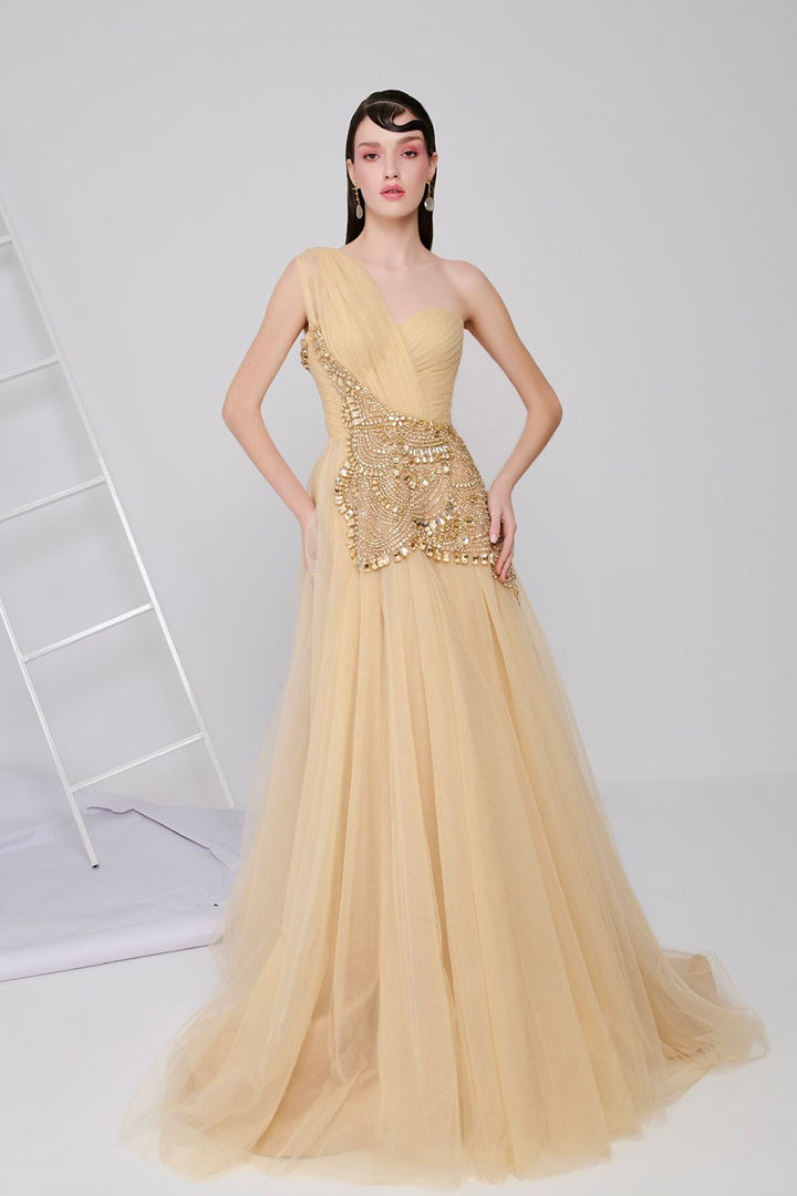 Tulle Dress With Beading and Corset