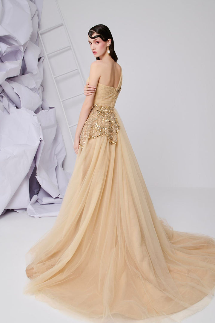 Tulle Dress With Beading and Corset