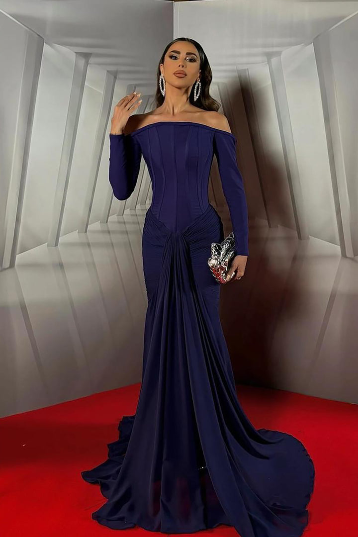 Corseted Mermaid Chiffon Dress