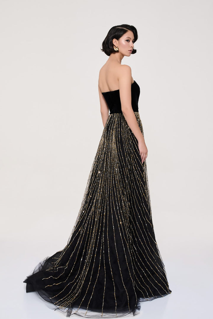 Strapless Bodice With A-Line Skirt