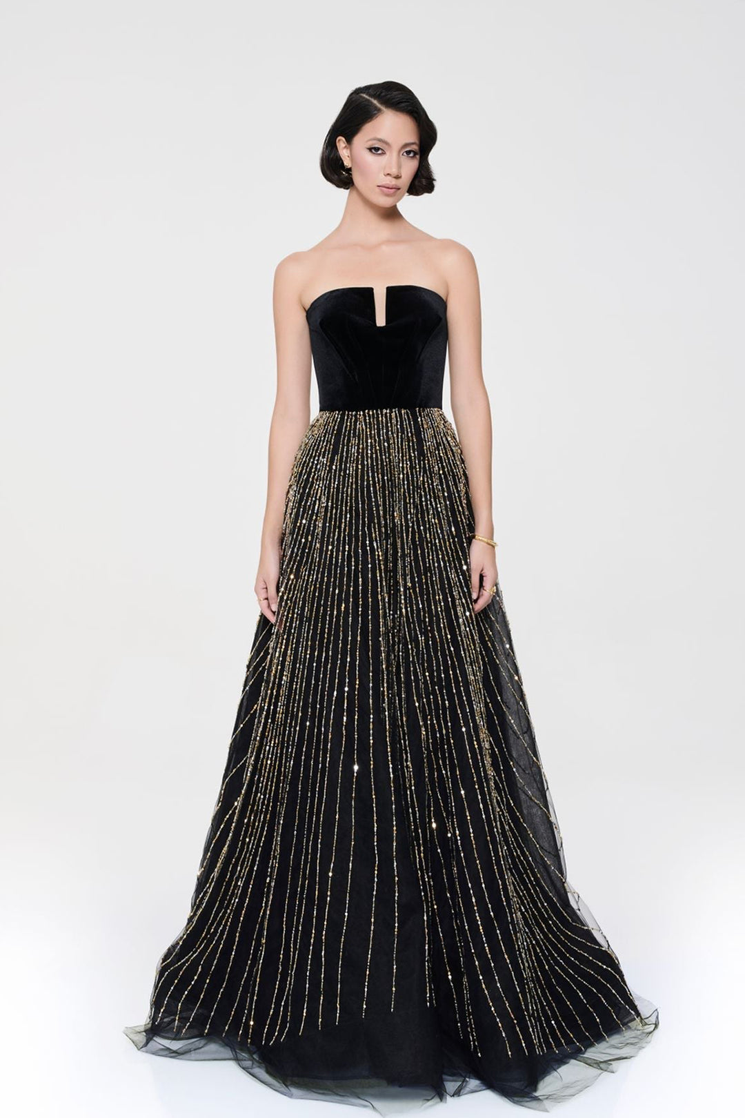 Strapless Bodice With A-Line Skirt