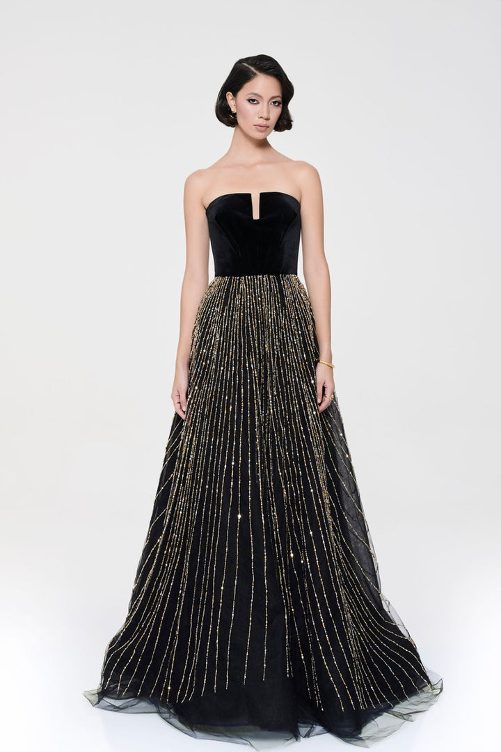 Strapless Bodice With A-Line Skirt