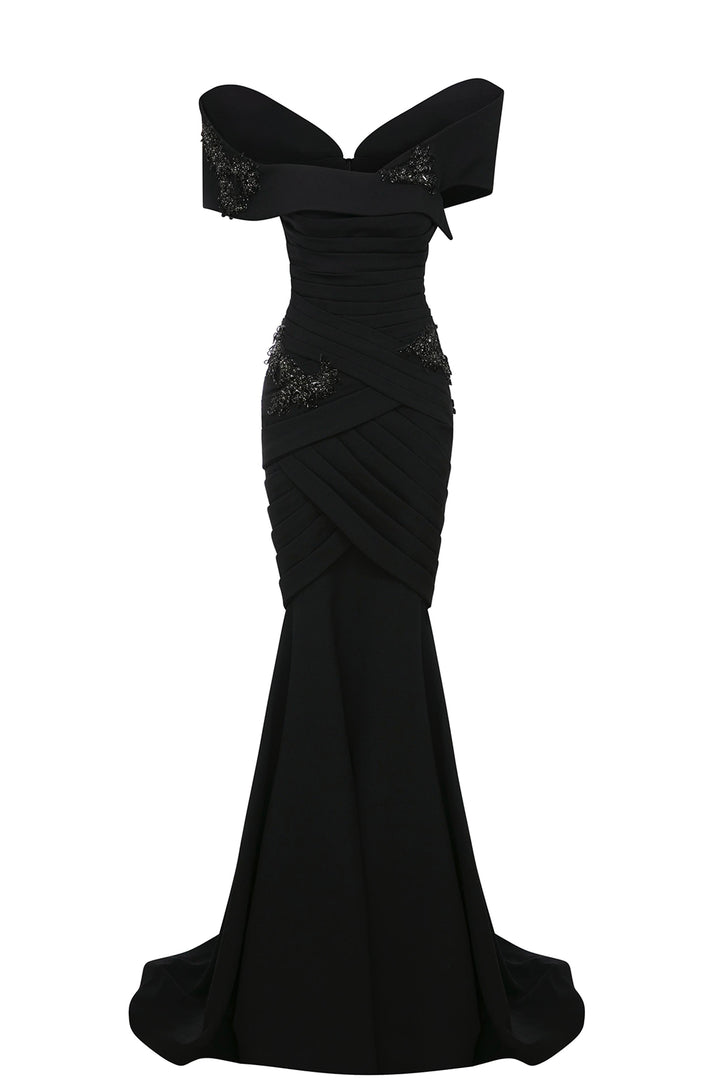 Off-The-Shoulder with A Fitted Bodice