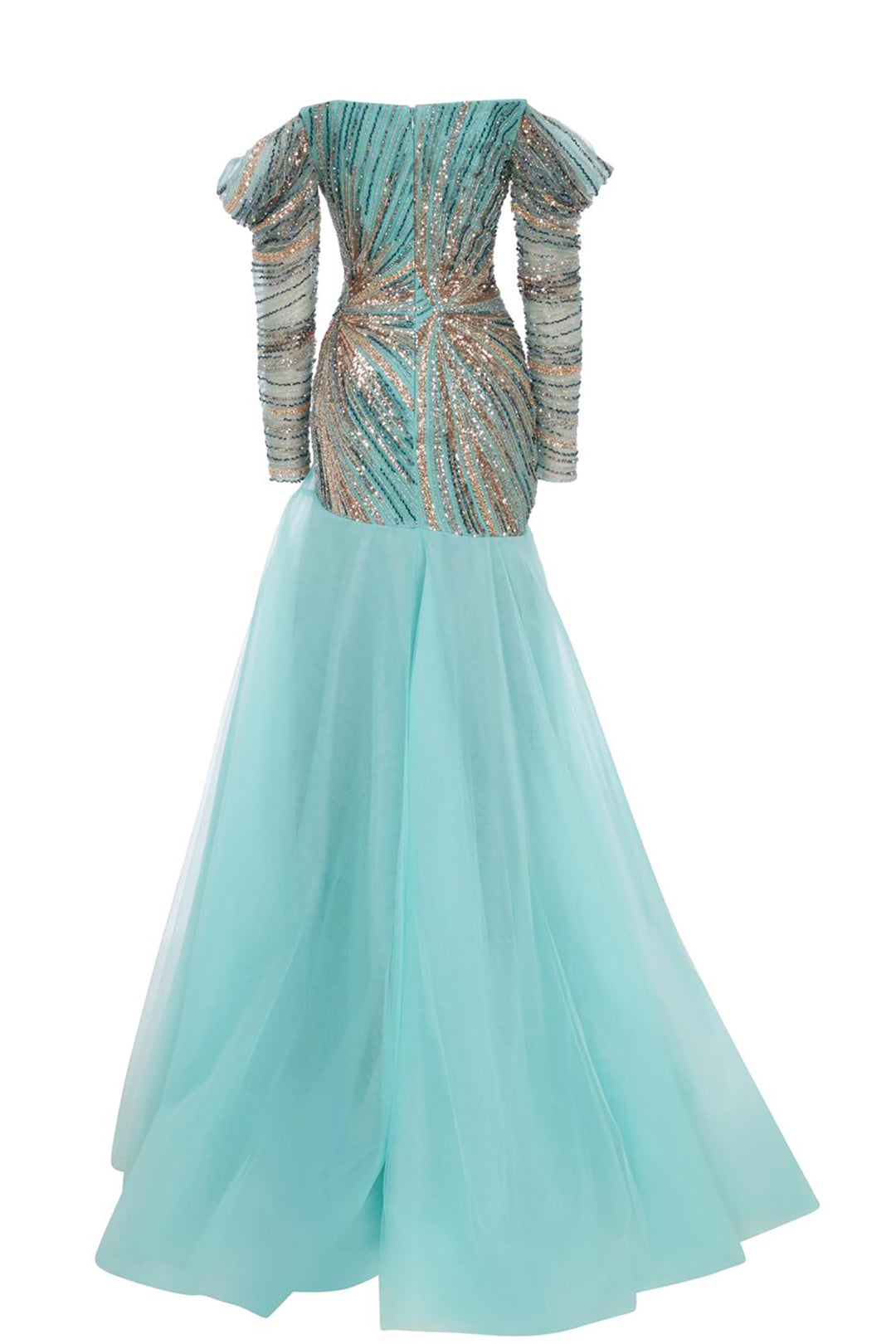 Off-The-Shoulder A-Line with Corset Waist