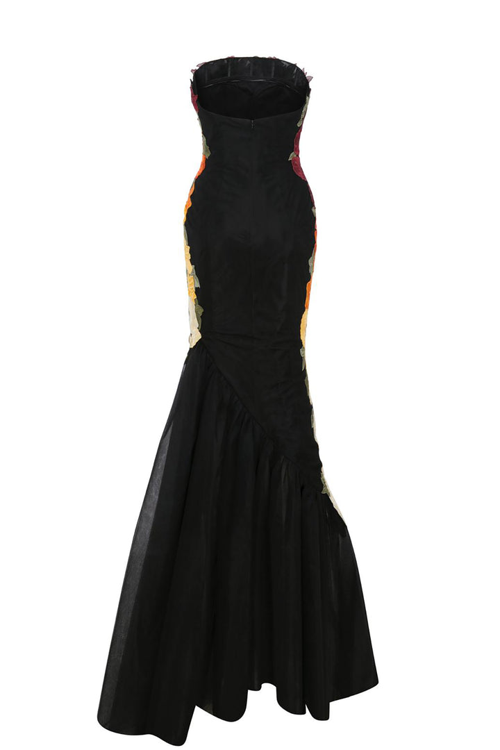 Mermaid Bodice with Floral Appliqué