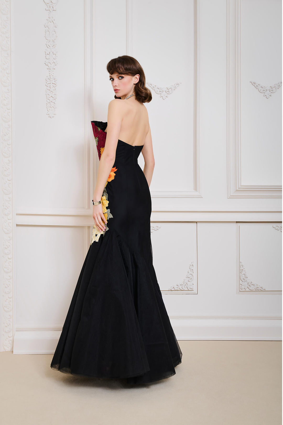 Mermaid Bodice with Floral Appliqué