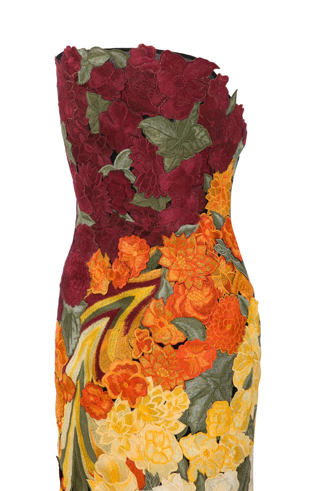 Mermaid Bodice with Floral Appliqué