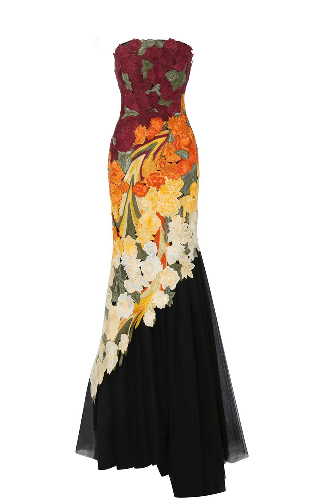 Mermaid Bodice with Floral Appliqué