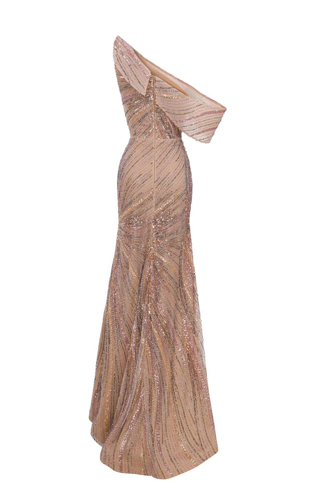 Column with Draped One-Shoulder