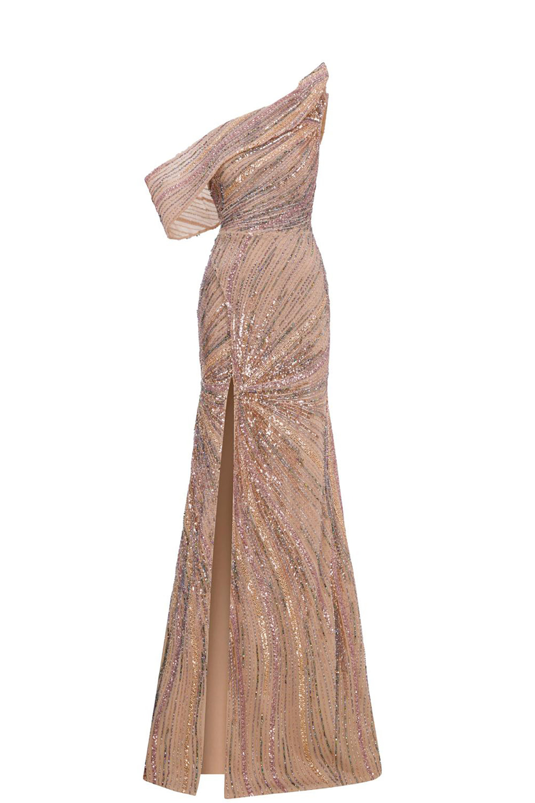 Column with Draped One-Shoulder