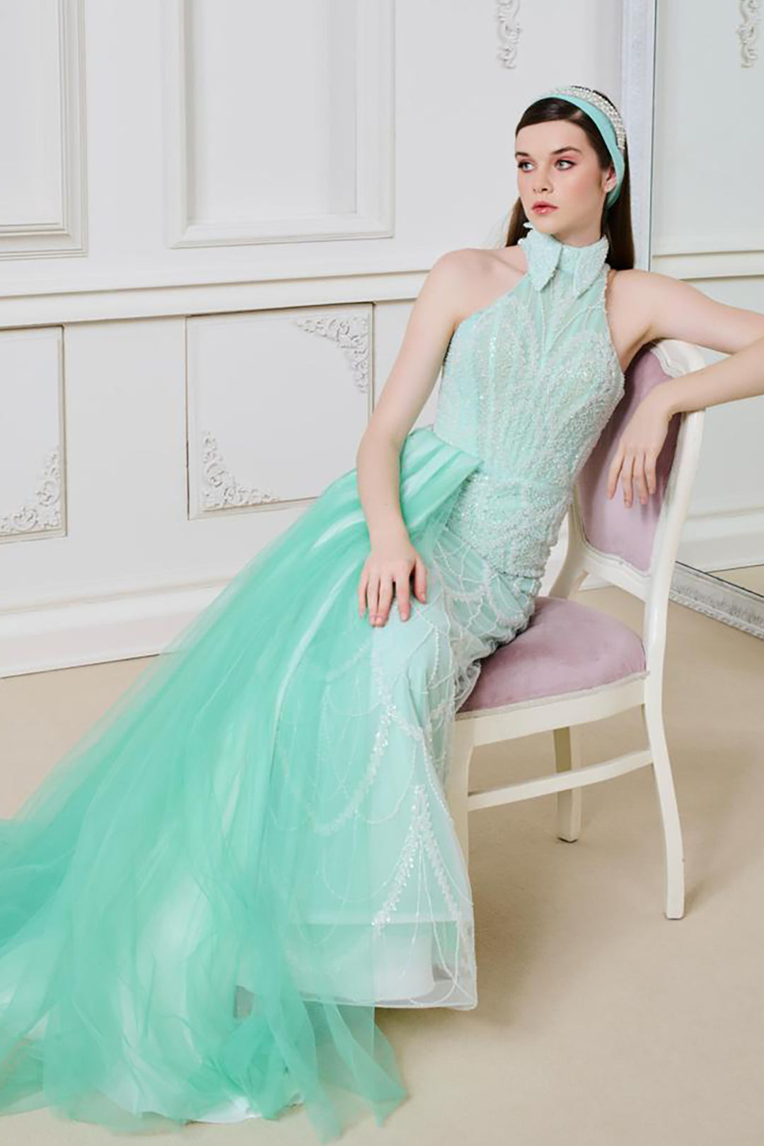 Off-The-Shoulder Corset-Waist Dress