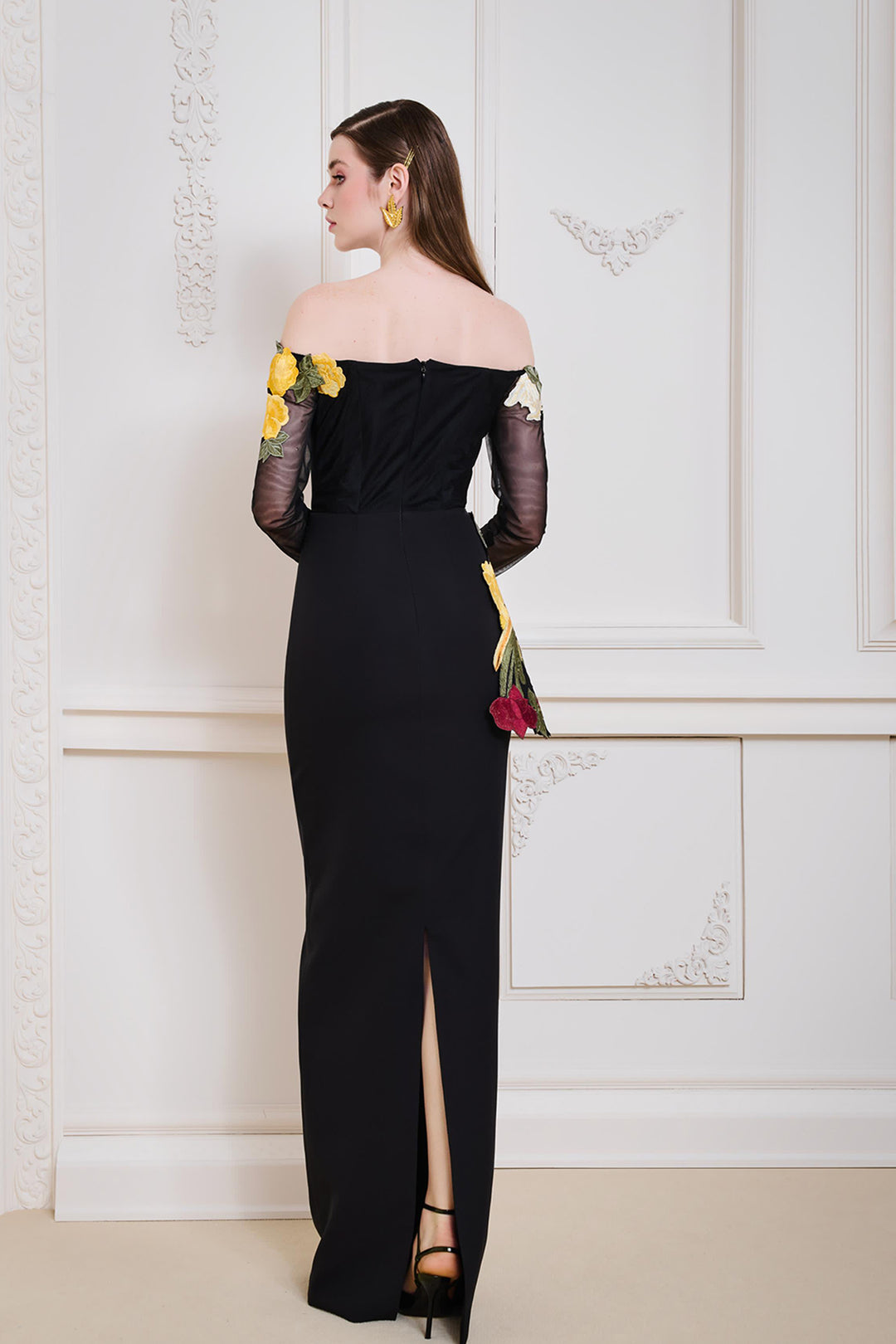 Off-The-Shoulder Column Dress