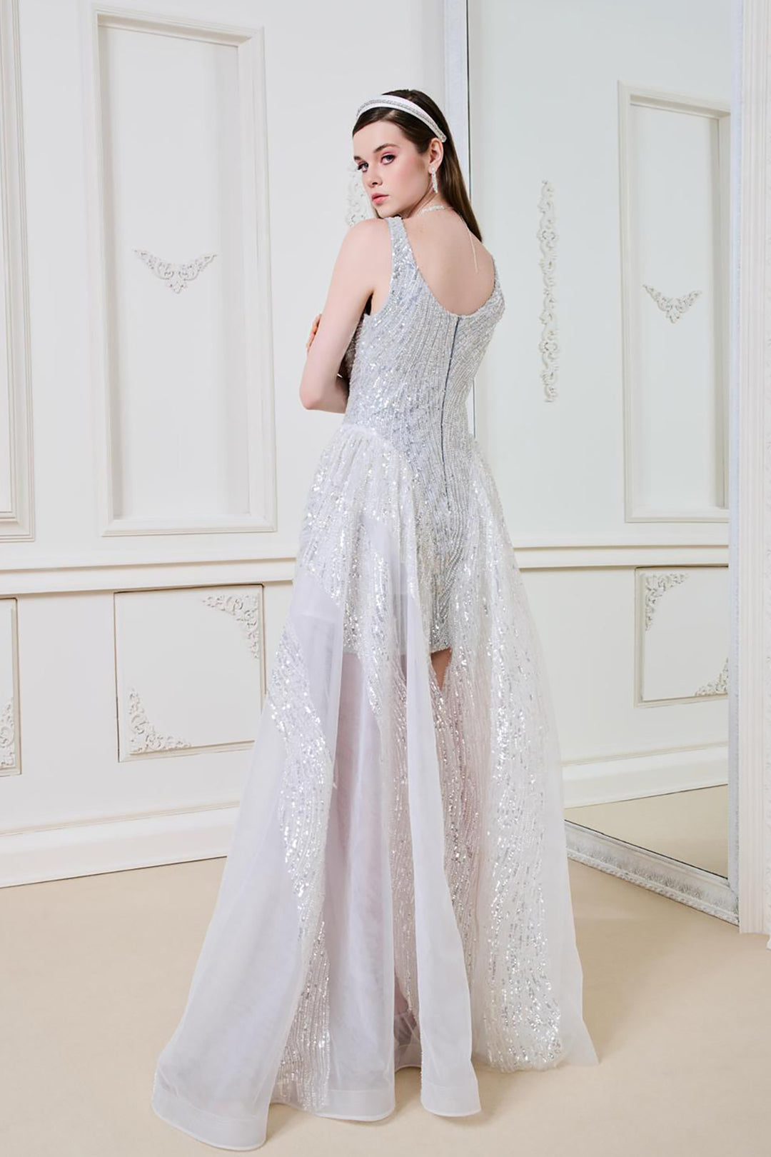 Luminous Cascade Dress